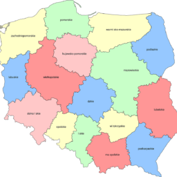 Polska mapa województwa