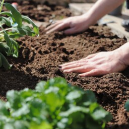 gleba ręce rośliny