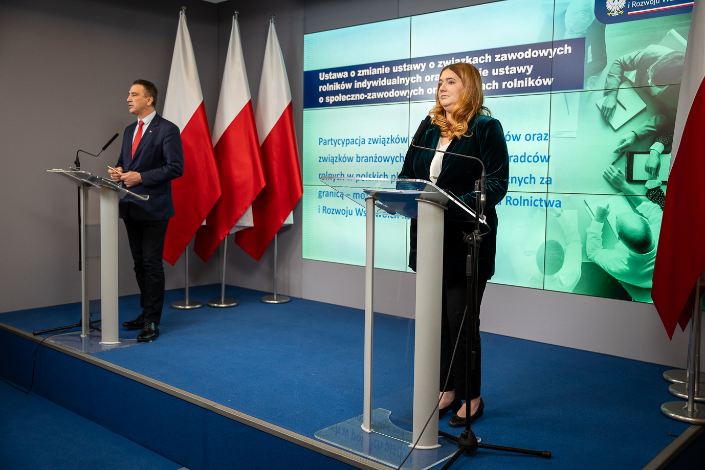 Konferencja prasowa minister Anny Gembickiej i posła Jarosława Sachajko (fot. MRiRW)