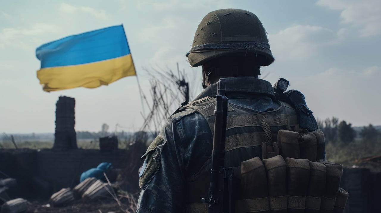 żołnierz flaga Ukrainy