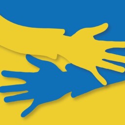 ręce w barwach Ukrainy